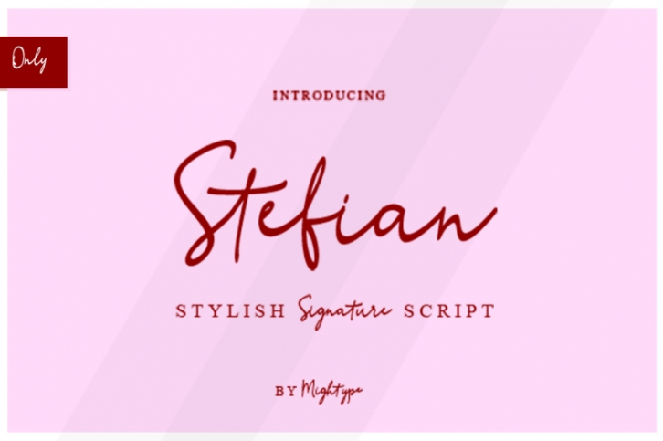 NEW _ Stefian Script Font Download