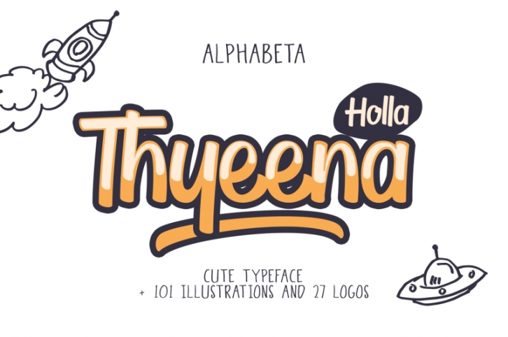 Thyeena Fonts & Illustration Font Download