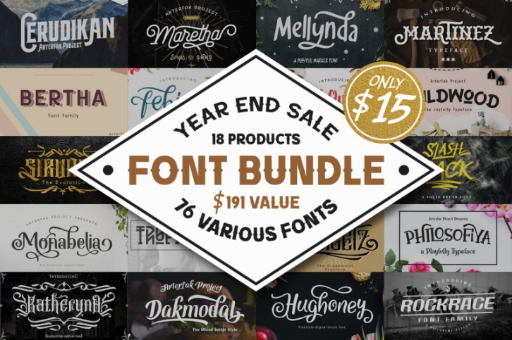 76 Fonts in 1 Font Collection Font Download