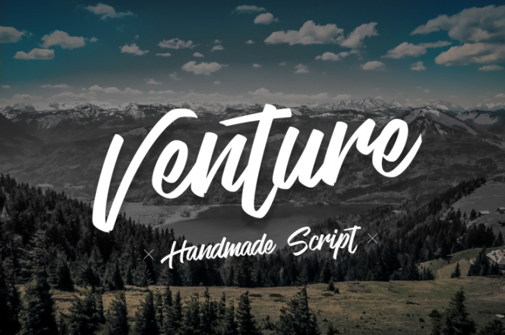 Venture - Handmade Font Script Font Download