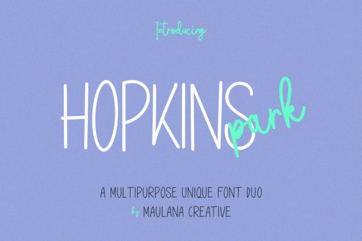 Hopkins Park Multipurpose Unique Font Duo Font Download