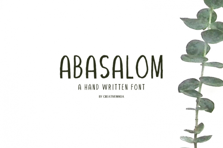 Abasalom A Handwritten Font Font Download