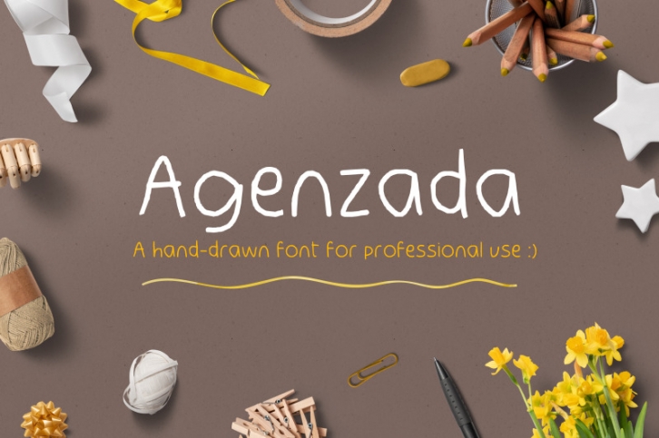 Agenzada Hand-Drawn Font Font Download