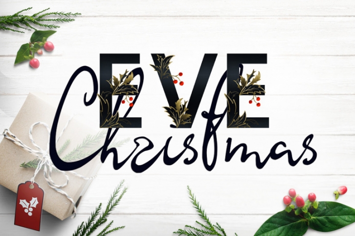 Christmas Eve - font duo SVG+script Font Download