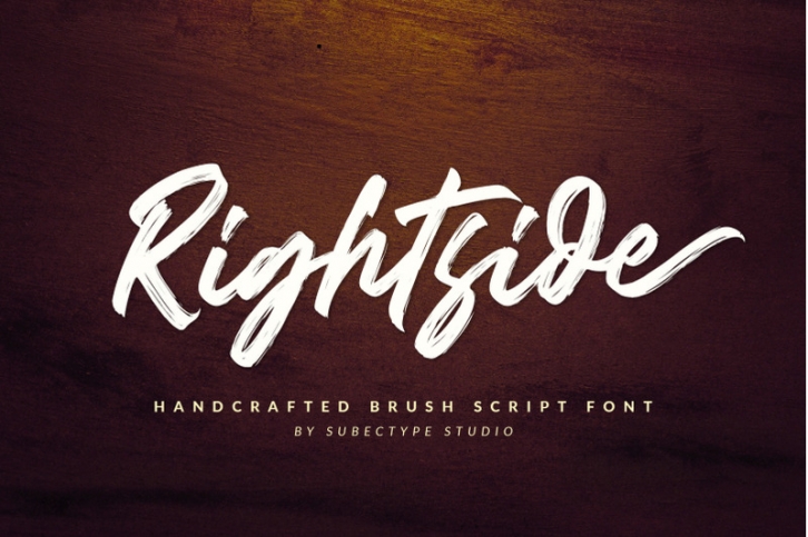 Rightside / Brush Script Font Font Download