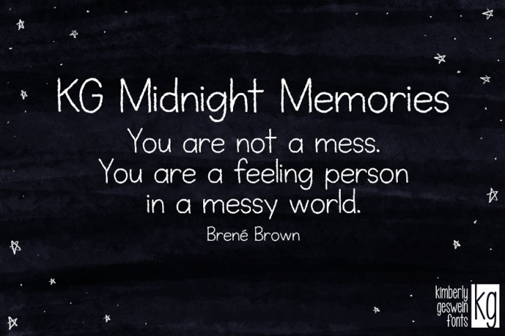 KG Midnight Memories Font Download