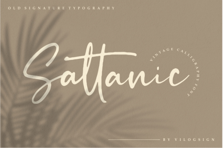Sattanic Old Signature Typography Font Font Download