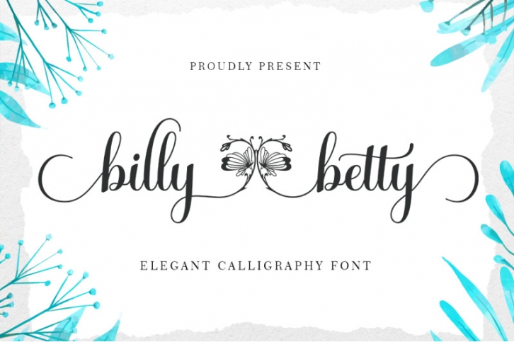 billy betty elegant Calligraphy font Font Download