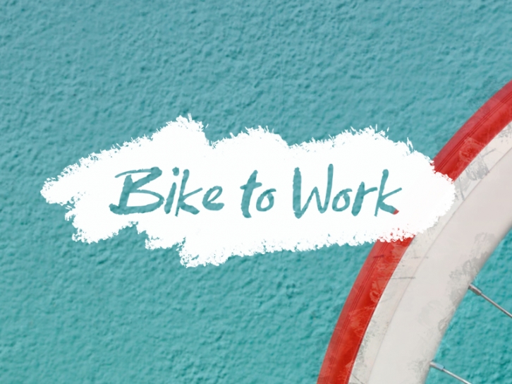 B Bike to Work Font Download