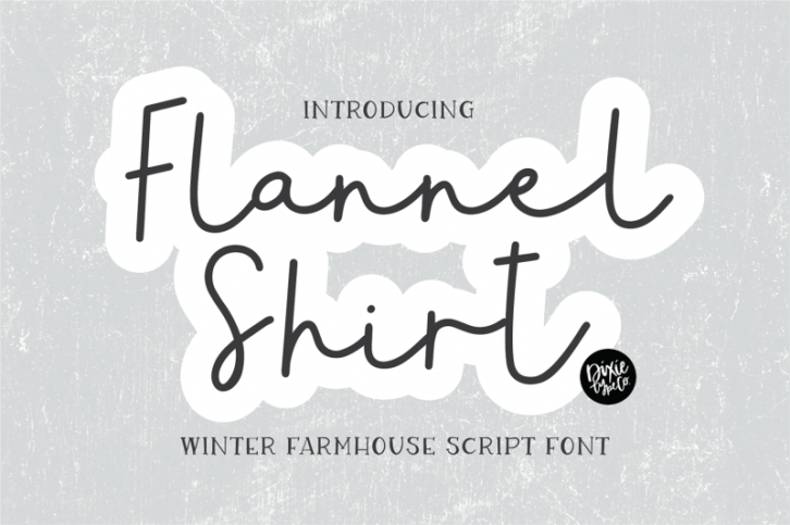 FLANNEL SHIRT Winter Script Font Font Download