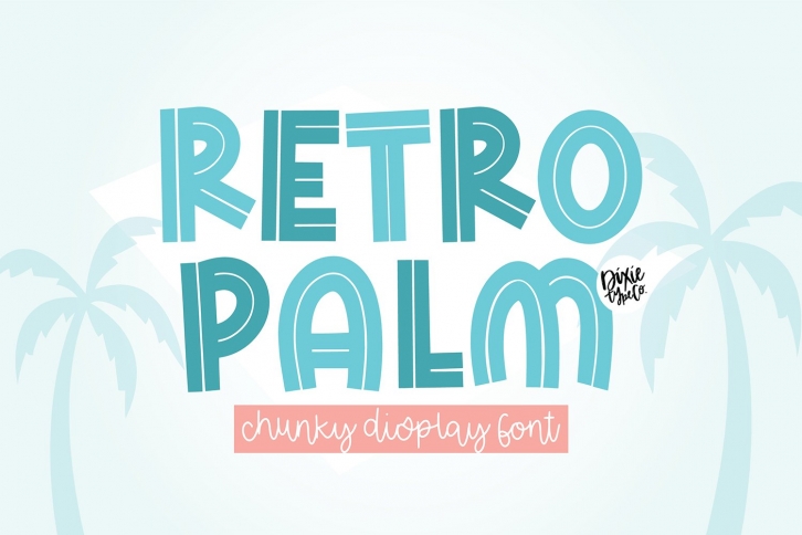 RETRO PALM Summer Inline Display Font Download