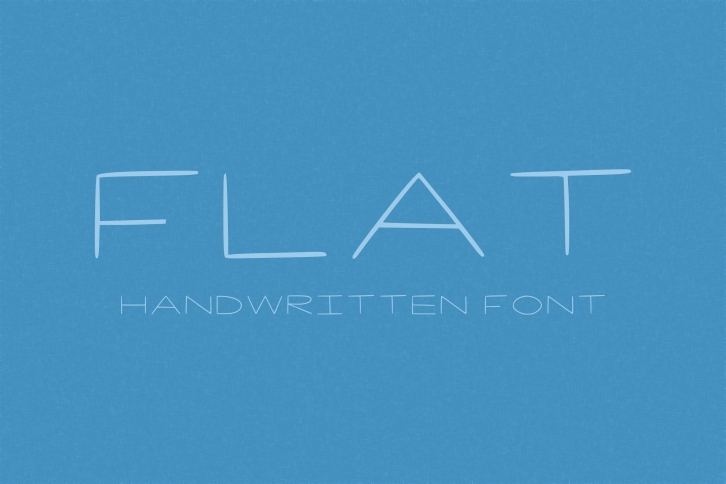 Flat handwritten Font Download