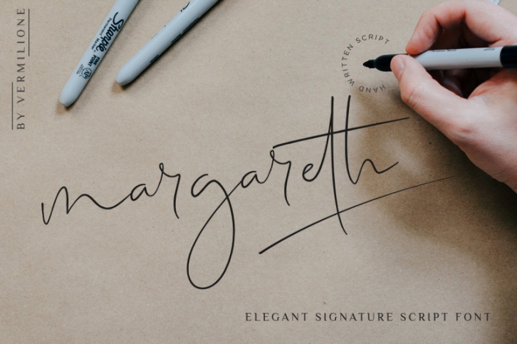 margareth elegant signature script Font Download