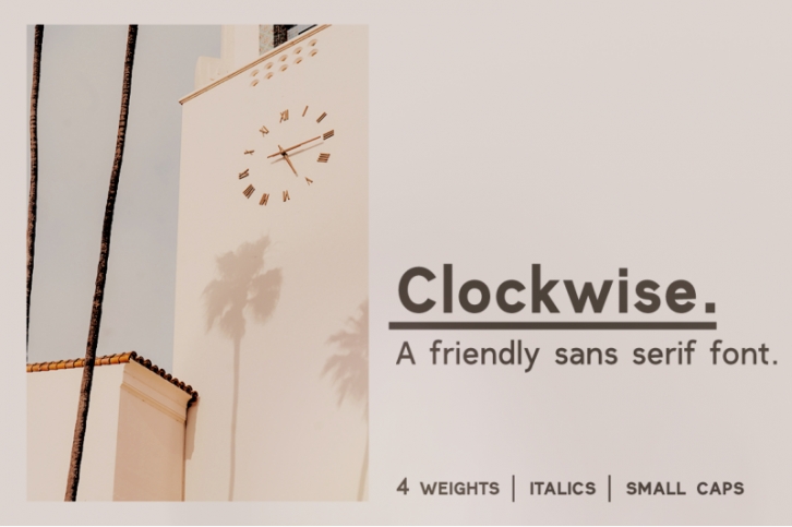 Clockwise sans serif font Font Download