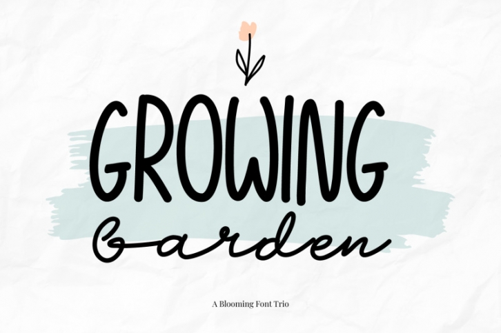 Growing Garden Handwritten Font Trio Font Download