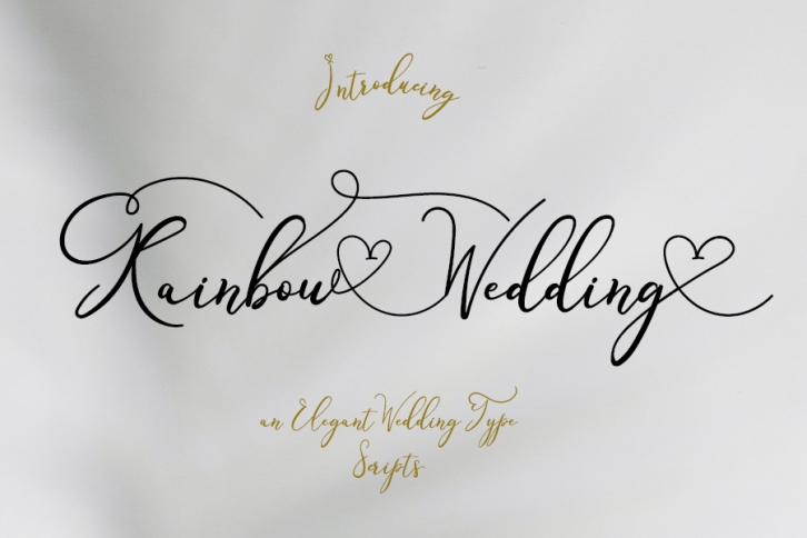 Rainbow Wedding Font Download