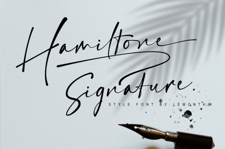 Hamiltone - Signature Font Font Download