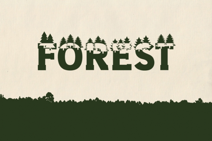 Forest Outdoors Camping Font Font Download