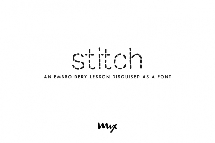 Stitch - An Embroidery Lesson in Font Form Font Download