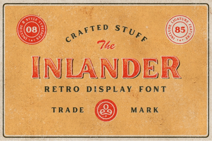 Inlander - Retro Display Font Font Download