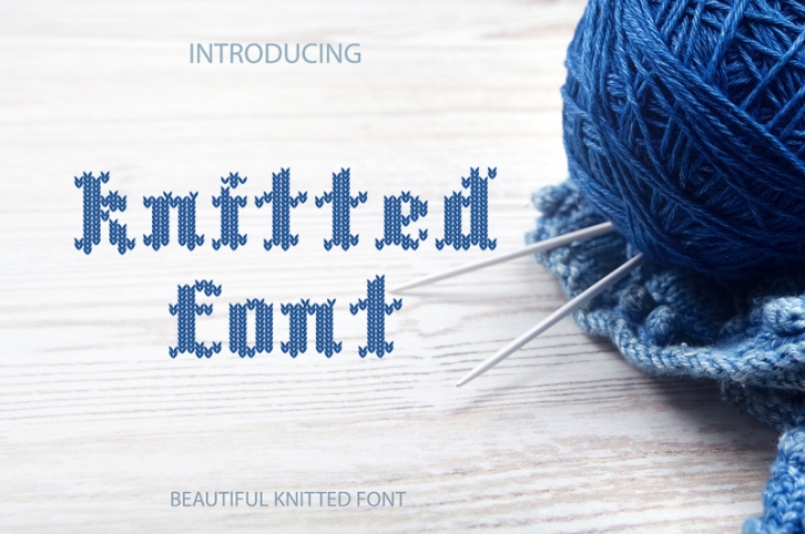 WINTER SALE! Knitted font Font Download