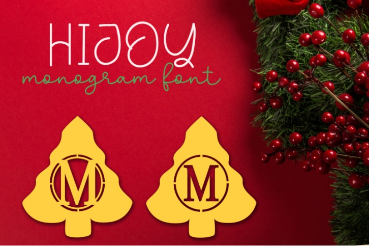 Hijoy Monogram Cristhmas Theme Font Download