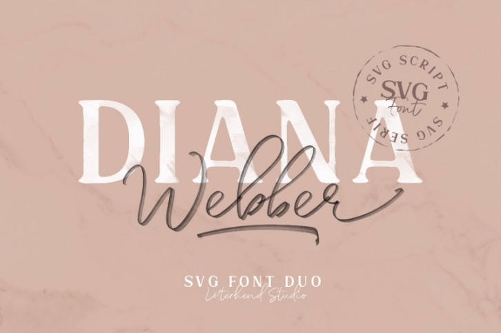 Diana Webber - SVG Font Duo Font Download