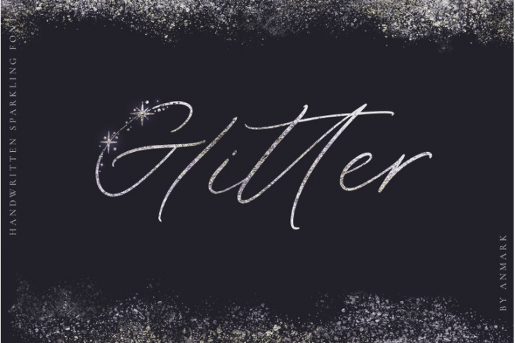 Glitter. Handwritten Font Font Download