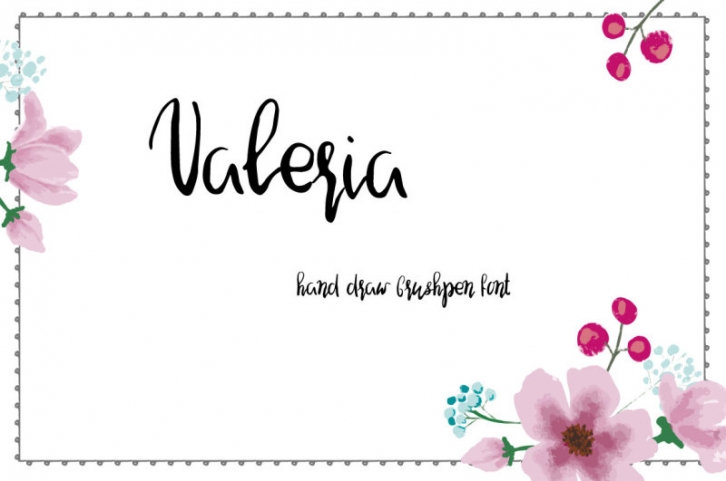 Valeria brushpen font Font Download