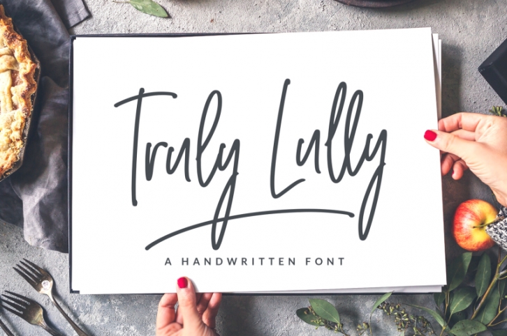 Truly Lully Handwritten Font & Extras Font Download