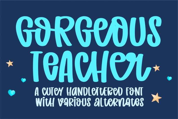 Gorgeous Teacher- An cute andwritten Font Download