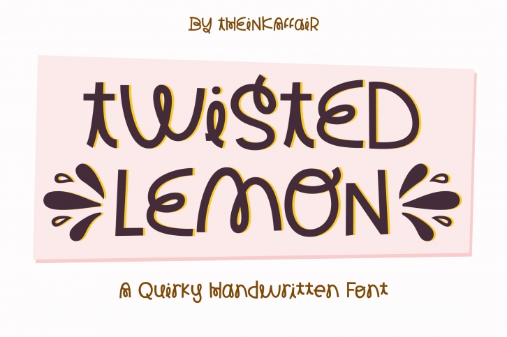 Twisted Lemon, a quirky handwritten craft Font Download