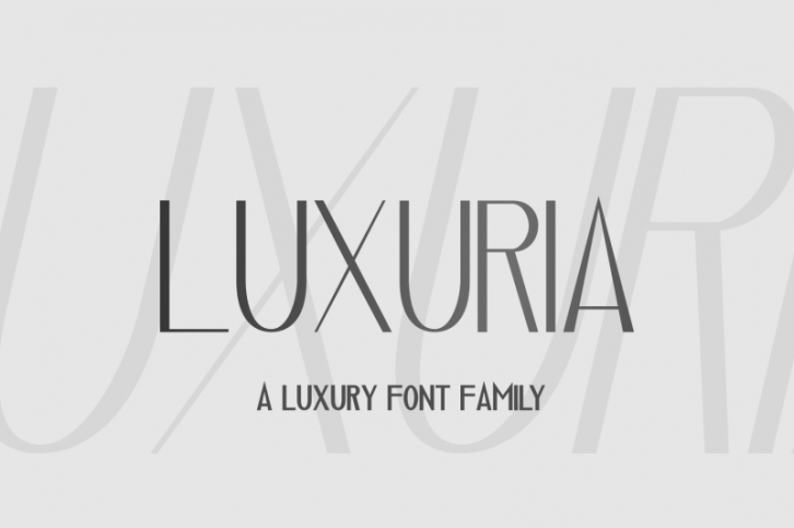 Luxuria // A Luxury Font Family Font Download