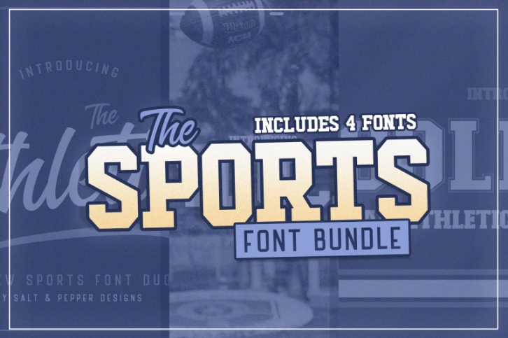 The Sports Font Bundle (Sport Fonts, College Fonts, Football Fonts) Font Download