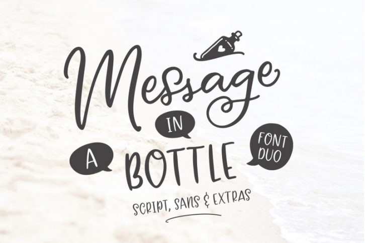 Message In A Bottle Font Duo + Extras Font Download