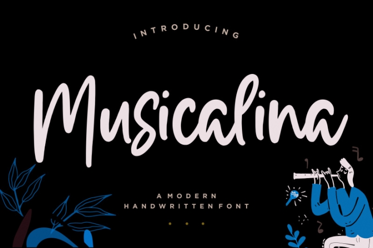 Musicalina Modern Handwritten Font Font Download