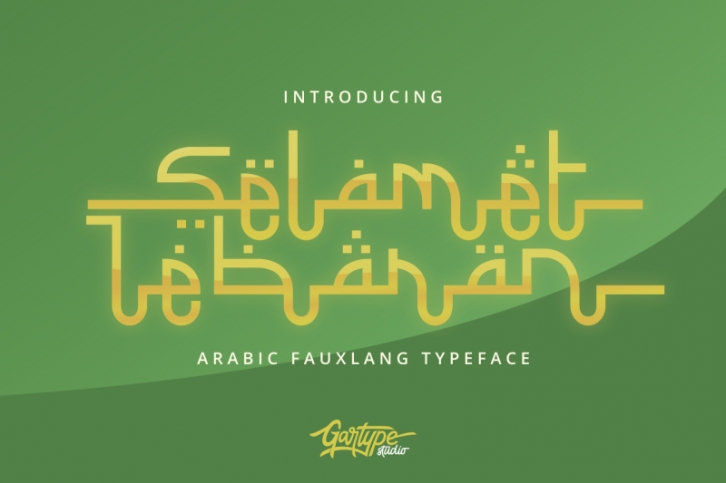 Selamet Lebaran // Arabic Fauxlang Font Font Download
