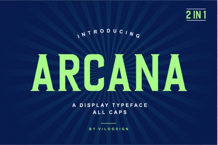 Arcana a Modern Display Typeface Font Download