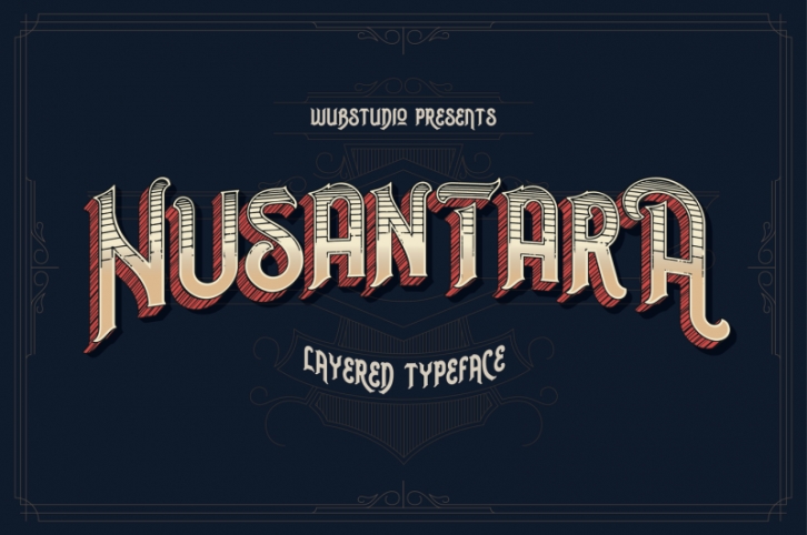 Nusantara Layered Typeface Font Download