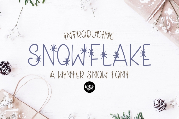 SNOWFLAKE Winter Snow Font Font Download