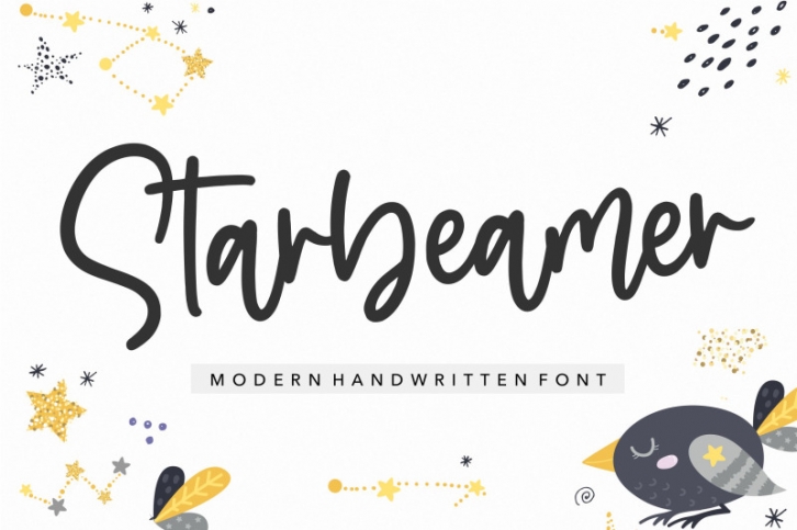 Starbeamer Modern Handwritten font Font Download