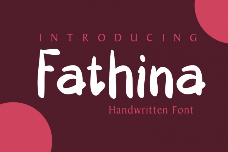 Fathina Handwritten Font Font Download