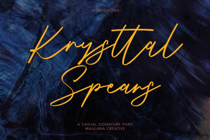 Krysttal Spears Casual Signature Font Font Download