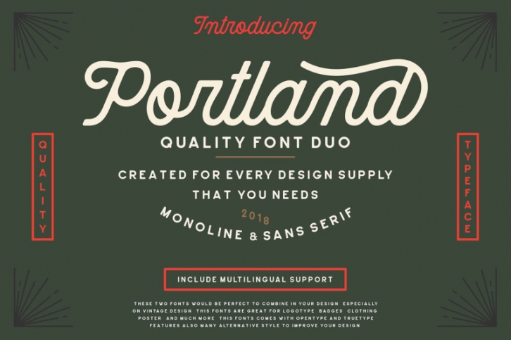 Portland Font Duo Font Download