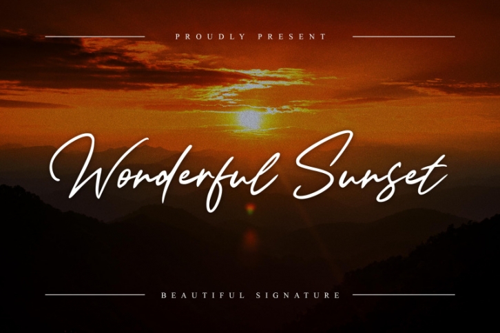 Wonderful Sunset Font Download