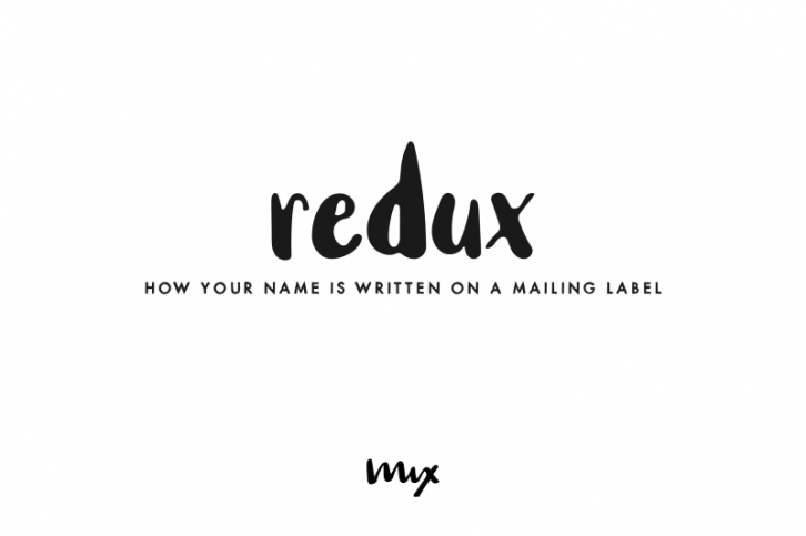Redux - A Handwritten Font Font Download