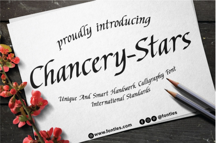 Chancery-Stars a flowing Calligraphy font Font Download