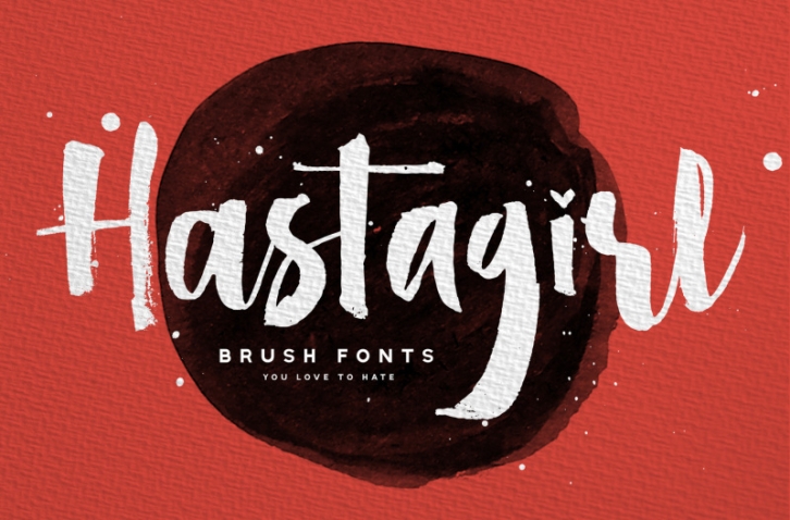 Hastagirl Chic brush watercolor font Font Download