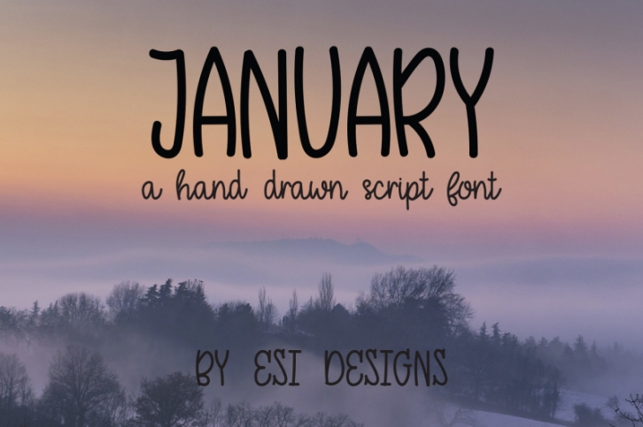 January - A Hand Drawn Script Font Font Download