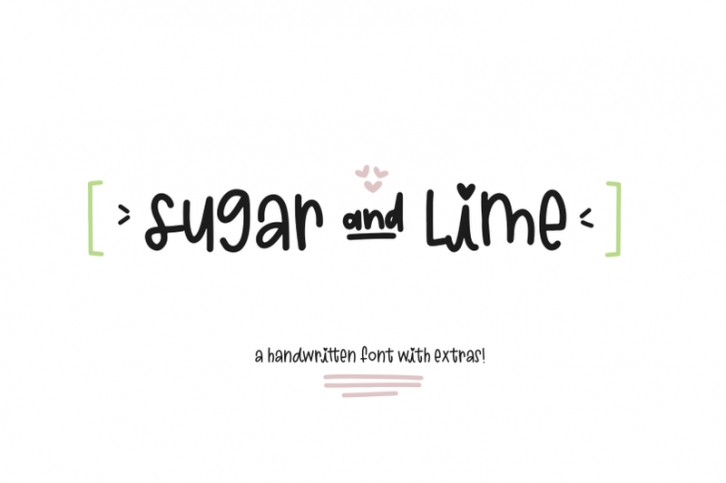 Sugar and Lime - A Fun Font with Doodles! Font Download